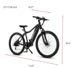 E27179 Elecony Electric 27.5" Adults Bike, Removable Hidden 36V 10Ah Lithium Battery 350W Brushless Motor City Ebike, 20MPH Assist, Disc Brake, 7 Spee