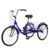 Adult Tricycle Trikes; 3-Wheel Bikes; 26 Inch Wheels Cruiser Bicycles with Large Shopping Basket for Women and Men