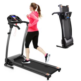 Folding Treadmills for Home, Foldable Electric Treadmill with LCD display, Lightweight Compact Treadmill Fitness Running Walking Jogging Exercise for