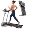 Folding Treadmill for Home with Desk - 2.5HP Compact Electric Treadmill for Running and Walking Foldable Portable Running Machine for Small Spaces Wor