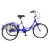 Adult Tricycle Trikes; 3-Wheel Bikes; 26 Inch Wheels Cruiser Bicycles with Large Shopping Basket for Women and Men