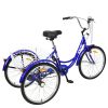 Adult Tricycle Trikes; 3-Wheel Bikes; 26 Inch Wheels Cruiser Bicycles with Large Shopping Basket for Women and Men